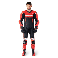 TUTA IN PELLE ALPINESTARS GP-R7 1 PEZZO COLORE NERO / ROSSO