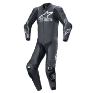 ALPINESTARS LEATHER SUIT MISSILE V2 WARD 1 PIECE BLACK / SILVER / GREY
