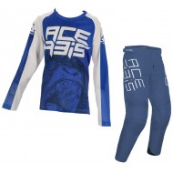KINDERANZUG ACERBIS MX J-WINDY TWO VENTED - X-TRACK FARBE BLAU / WEISS