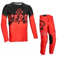 TRAJE INFANTIL ACERBIS MX LINEAR COLOR NEGRO / ROJO