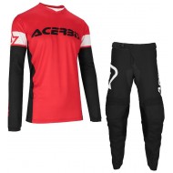 TRAJE ACERBIS MX J-TRACK INC 2.0 COLOR NEGRO / ROJO / BLANCO