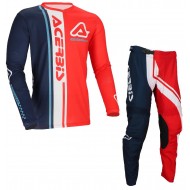TRAJE ACERBIS MX J-TRACK CONNECTION COLOR AZUL / ROJO