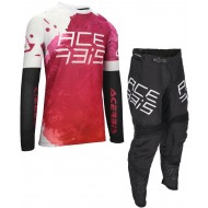 TRAJE ACERBIS J/K WINDY VENTED WATERMARK COLOR BLANCO / ROSA / NEGRO
