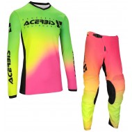 TRAJE ACERBIS MX J-TRACK STABI COLOR AMARILLO / VERDE / ROSA