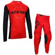 TRAJE ACERBIS MX J-TRACK INC COLOR NEGRO / ROJO