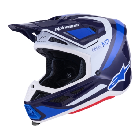 bright motorcycle helmet Oxbow Voyager Dirt Bike Light Kit Equipped with a clear outer visor and a built ALPINESTARS Supertech M10 Motorcycle Helmet