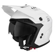 CASCO SHOT DROP SOLID COLOR BLANCO BRILLANTE