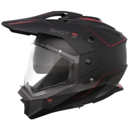 CASQUE SHOT TREK MAX VISION RALLY NOIR / ROUGE MAT