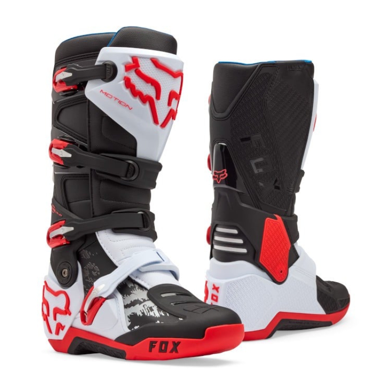 Botas Fox Motion Color Blanco / Rojo Fluor 36363-047-X