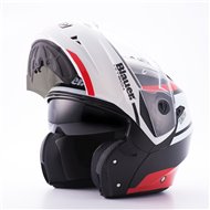 CAPACETE BLAUER SKY 2 COR PRETO / VERMELHO / BRANCO