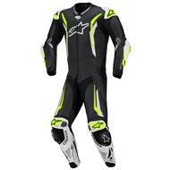 TUTA IN PELLE ALPINESTARS GP TECH V5 COLORE NERO / BIANCO / GIALLO FLUO
