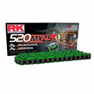CADENA RK 520 MXZ5 SUPER REFORZADA 120 ESLABONES COLOR VERDE