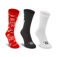 PACK 3 CHAUSSETTES GAS GAS VAMOS COULEUR ROUGE / BLANC / NOIR