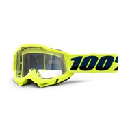 GAFAS 100% ACCURI 2 COLOR AMARILLO FLUOR - LENTE DOBLE TRANSPARENTE