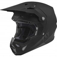 CAPACETE INTEGRAL INFANTIL FLY FORMULA CP COR SÓLIDA PRETO FOSCO