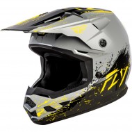 CAPACETE INTEGRAL INFANTIL FLY KINETIC DRIP CINZA