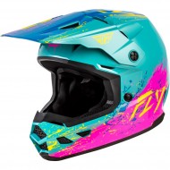 CAPACETE INTEGRAL INFANTIL FLY KINETIC DRIP COR AZUL