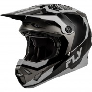 CAPACETE INTEGRAL INFANTIL FLY FORMULA CP CHARGE COR CINZA