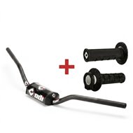 PACK PUNHOS ODI MX V2 LOCK-ON HALF-WAFFLE + GUIDÃO ODI PODIUM FLIGHT MX KTM OEM PRETO
