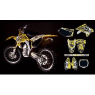 KIT AUTOCOLLANTS OUTLET BLACKBIRD TRIBAL AVEC HOUSSE RM 125/250