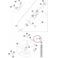 JOINT ÉCHAPPEMENT-SILENCIEUX KTM 250-300 2T (voir modèles)