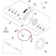 TUERCA DE EJE RUEDA DELANTERA KTM 03-15