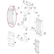 RADIATEUR KTM 4T EXC 08-14 CÔTÉ BOUCHON