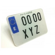 POLYCARBONATE LICENSE PLATE WHITE - SPECIAL ENDURO 132 x 96 mm