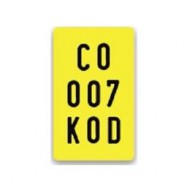 POLYCARBONATE LICENSE PLATE - SCOOTER YELLOW 100 x 168 mm