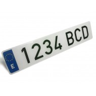 POLYCARBONATO LICENSE PLATE - CARS OR VANS 520 x 111 mm
