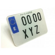 POLYCARBONATE LICENSE PLATE WHITE - BIKES 220 x 160 mm