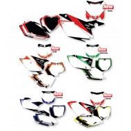 KIT PORTE-NUMÉRO + BOÎTE À FILTRE OUTLET ENDURO/MX BLACKBIRD KAWASAKI KX125, KX250 2003-2008, BLANC [LIQUIDATIONSTOCK]