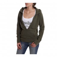 OUTLET HUSQVARNA LEGEND ARMY GREEN DAMEN SWEATSHIRT GRÖßE XL