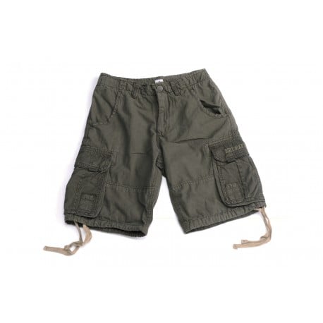 OUTLET BERMUDA PANTALÓN CORTO HUSQVARNA DESERT FOXES ARMY GREEN HOMBRE TALLA XS