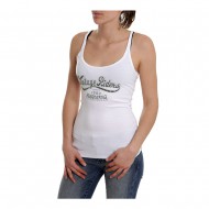 OUTLET TOP HUSQVARNA VINTAGE RIDERS BRANCO FEMININO TAMANHO XL