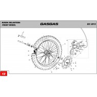 PINZA DE FRENO DELANTERA NISSIN CON SOPORTE GAS GAS