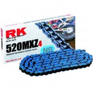 CHAIN RK 520 MXZ4 118 PACES WITHOUT SEALS COLOUR BLUE [LIQUIDATIONSTOCK]