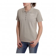 OUTLET POLO HUSQVARNA LEGEND SAND FEMININO TAMANHO M [LIQUIDACAOESTOQUE]