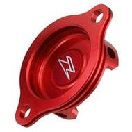 OIL FILTER COVER, COLOUR RED - FOR KAWASAKIKLX450R 08-15