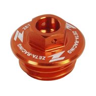 TAPON LLENADO ACEITE ALUMINIO ZETA COLOR NARANJA PARA TODAS KTM 2 TIEMPOS, 50-300cc 2st