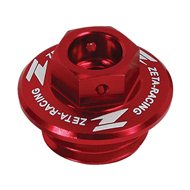 TAPON LLENADO ACEITE ALUMINIO ZETA COLOR ROJO PARA YAMAHA Serow250 05-15