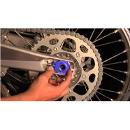 OUTLET REAR AXLE BLOCK BLUE COLOR FOR YAMAHA