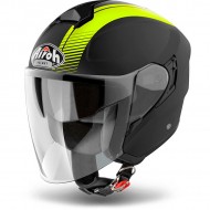 OUTLET CASCO AIROH JET HUNTER SIMPLE AMARILLO MATE