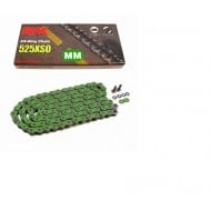 CHAIN RK 520 XSO 120 PACES WITH GREEN CHAIN RINGS [LIQUIDACIONSTOCK] [STOCKCLEARANCE]