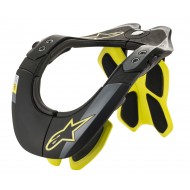 COLLARÍN ALPINESTARS BNS TECH-2 COLOR NEGRO / AMARILLO FLUOR