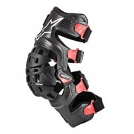 ALPINESTARS BIONIC 10 CARBON RIGHT KNEE GUARD OUTLET BLACK / RED