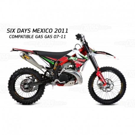 KIT COMPLETO ADHESIVOS GAS GAS SIX DAYS MEXICO 2011 (COMPATIBLE CON GAS GAS 2007-2011)