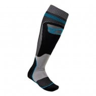 OUTLET CALCETINES ALPINESTARS MX PLUS-1 COLOR NEGRO / CIAN  