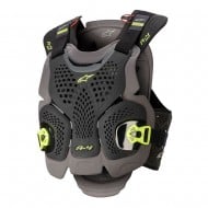 ALPINESTARS A-4 MAX CHEST PROTECTOR BLACK / ANTHRACITE / YELLOW FLUO COLOUR
