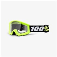 Gafas Motocross 100% Strata2 Fluo Amarillo-Negro Espejo - EuroBikes